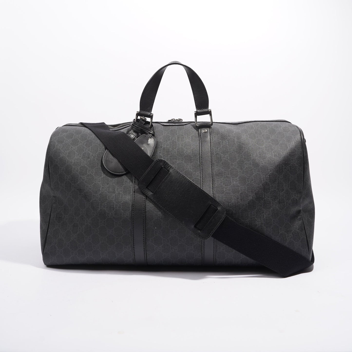Gucci Mens GG Duffle Bag Grey Canvas