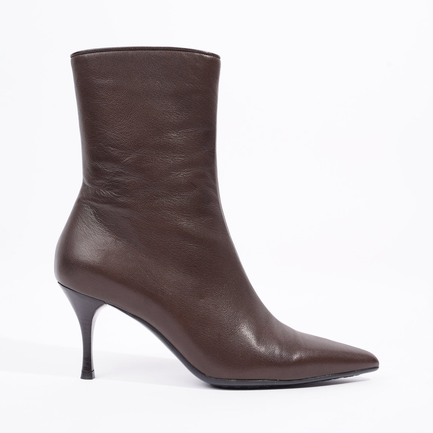 Gucci Womens Leather Ankle Boot Brown EU 40.5 / UK 7.5