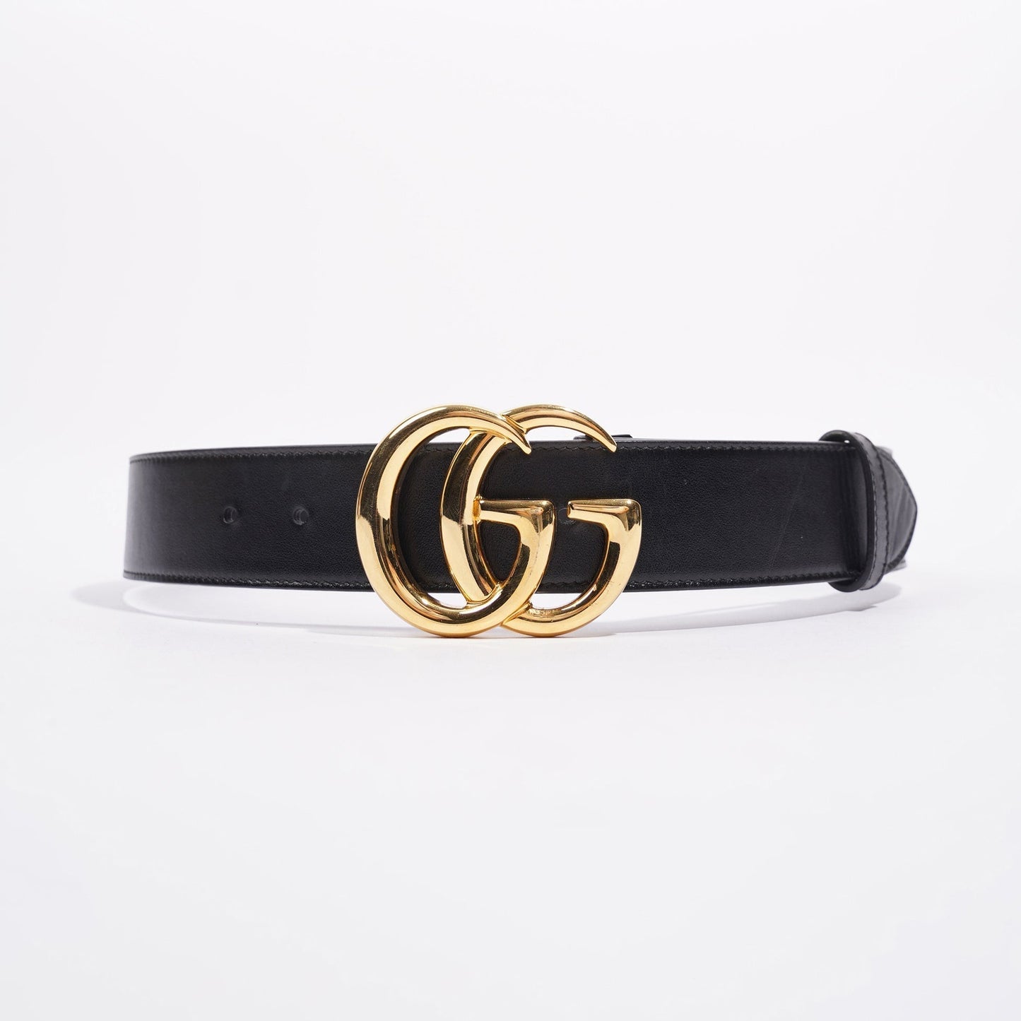 Gucci Mens Marmont Belt Black / Gold 80 cm / 32 "