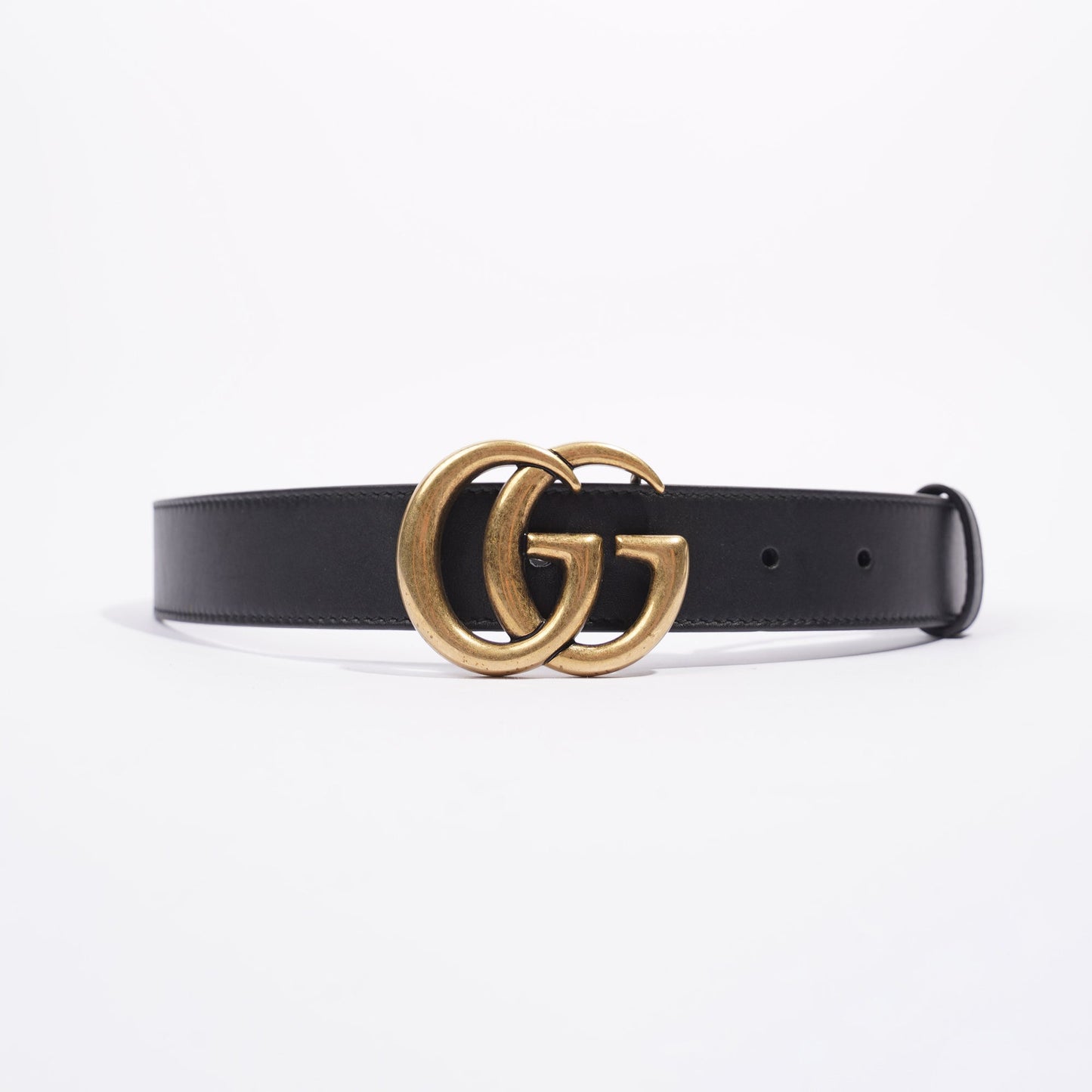 Gucci Womens Marmont Belt Black / Gold 70 / 28
