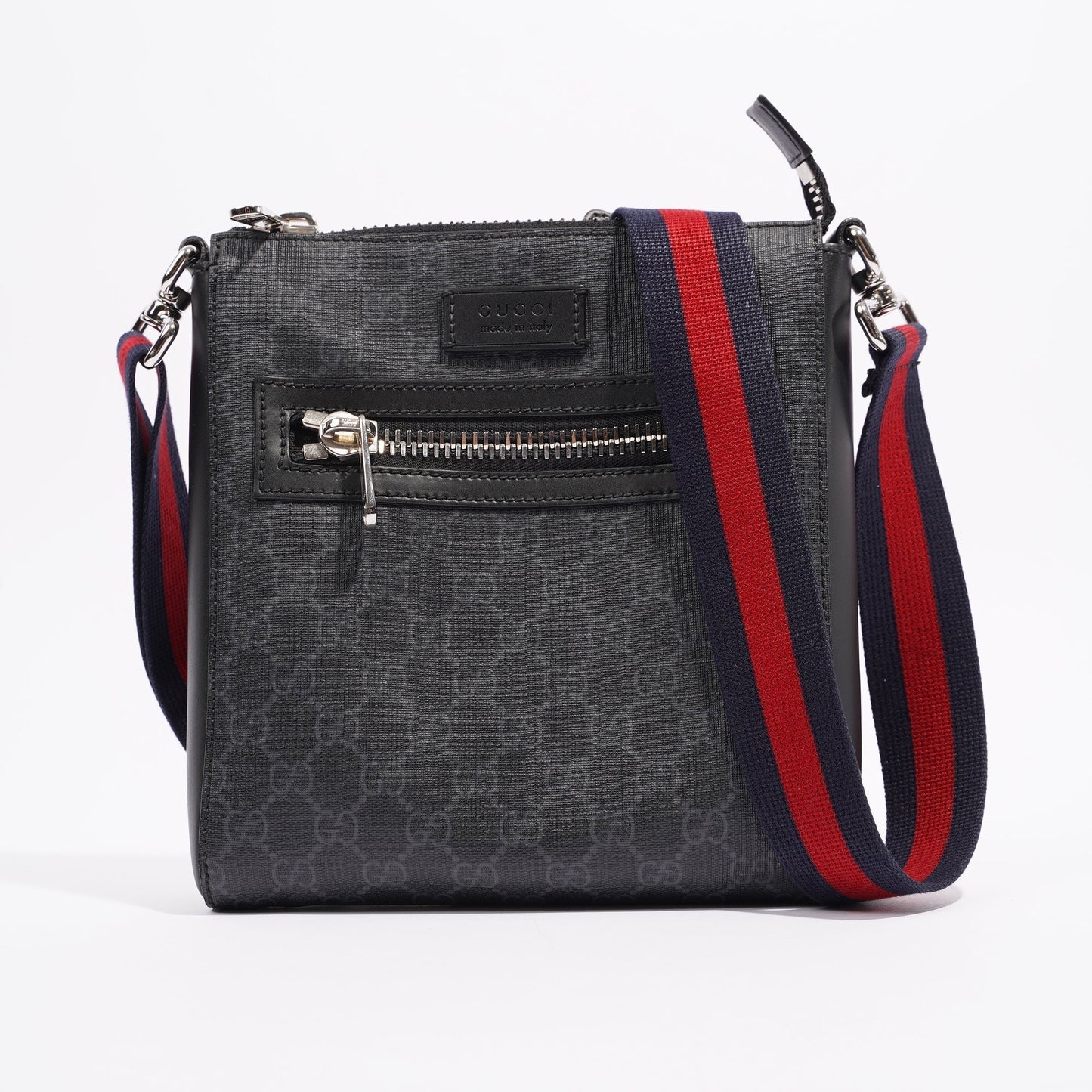Gucci Mens GG Messenger Bag Black Small