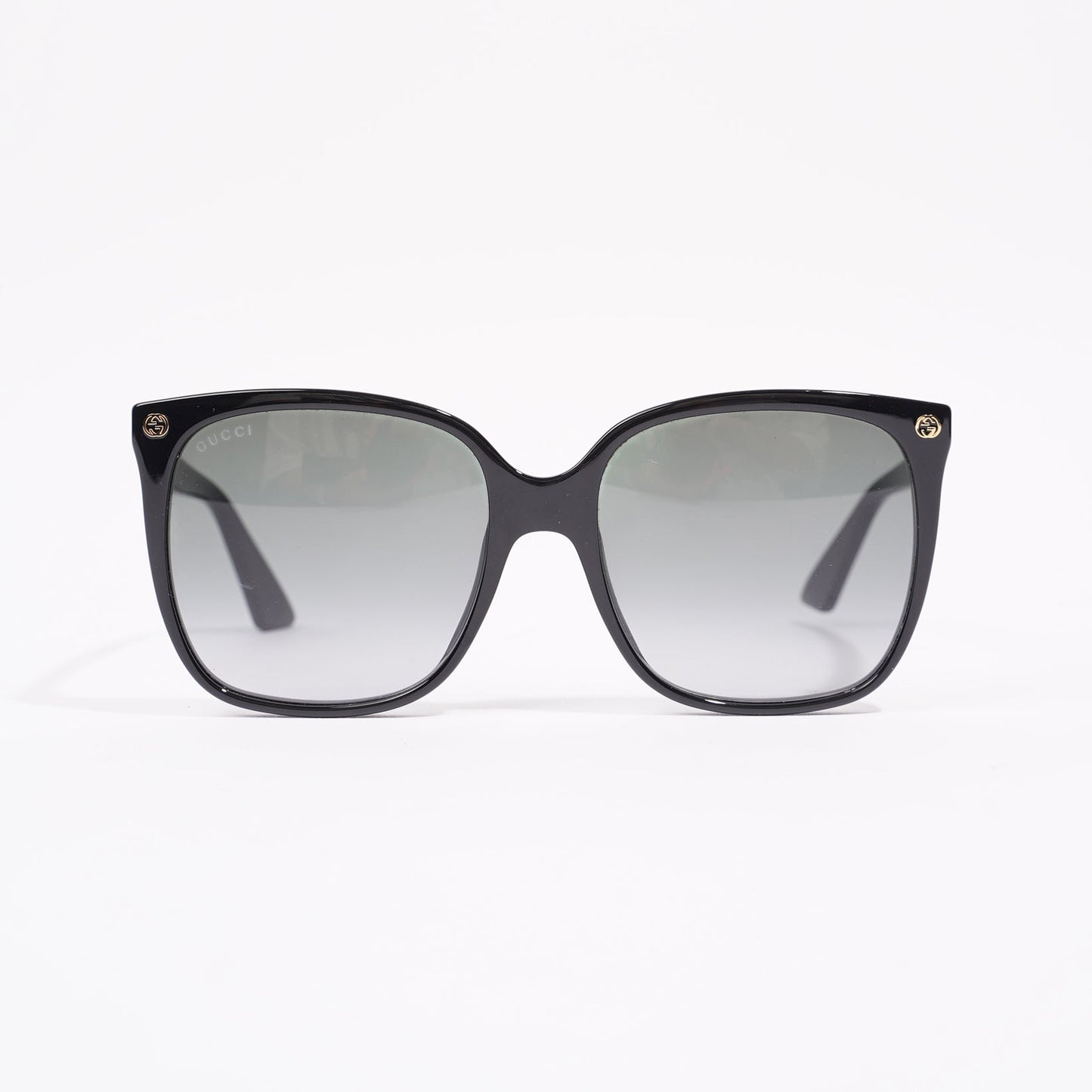 Gucci Womens Oversized Sunglasses Black Acetate 140