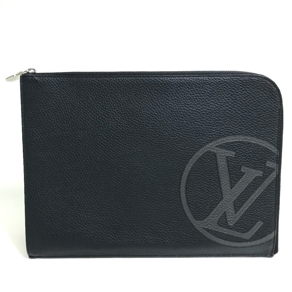 LOUIS VUITTON Clutch bag M67756 Taurillon Clemence Leather black LV Circle bag