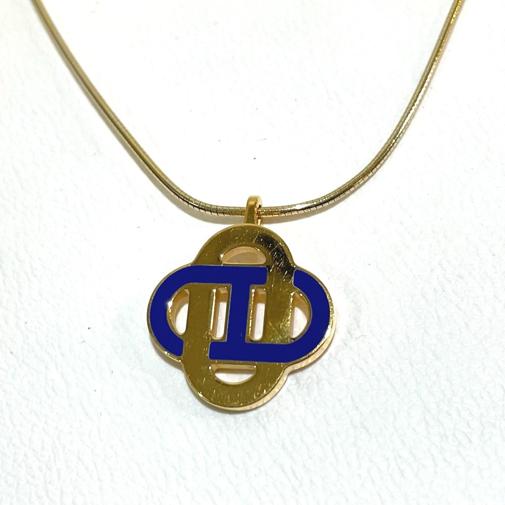 HERMES Necklace SV925 Gold x Blue Chene Dunkle Isatis to Saint Colori Women Used