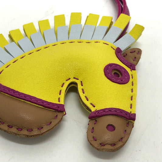 HERMES Bag charm Anyo Miro yellow Gigi Camaille sylvest/horse/zebra Women Used
