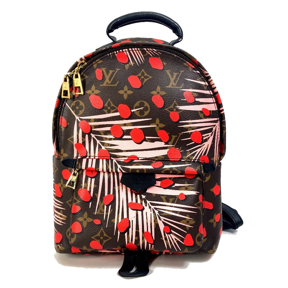 LOUIS VUITTON Backpack M41981 Monogram canvas Brown x Pink x Red Monogram Palm Springs PM