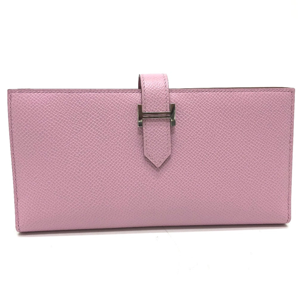 HERMES Long Wallet Purse Epsom pink HMetal Beansufla