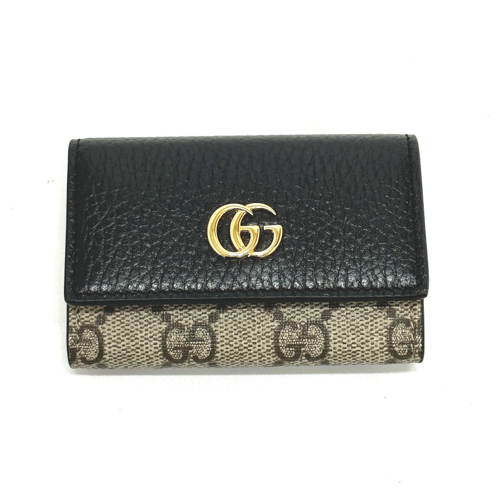 GUCCI Key case Key holder 456118 GG Supreme Canvas beige GG Marmont six hooks Women Used