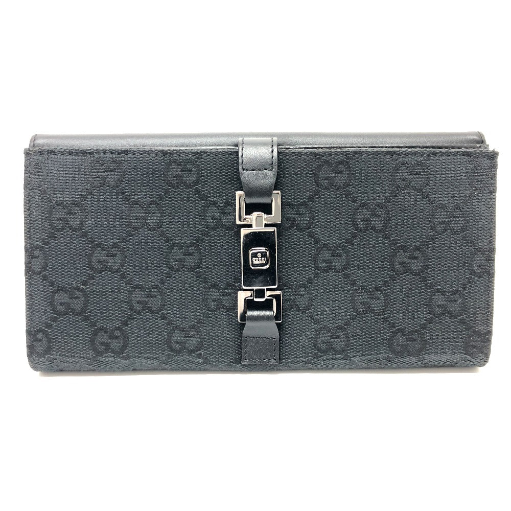 GUCCI Folded wallet 035.2184 GG canvas black GG Jackie Women Used