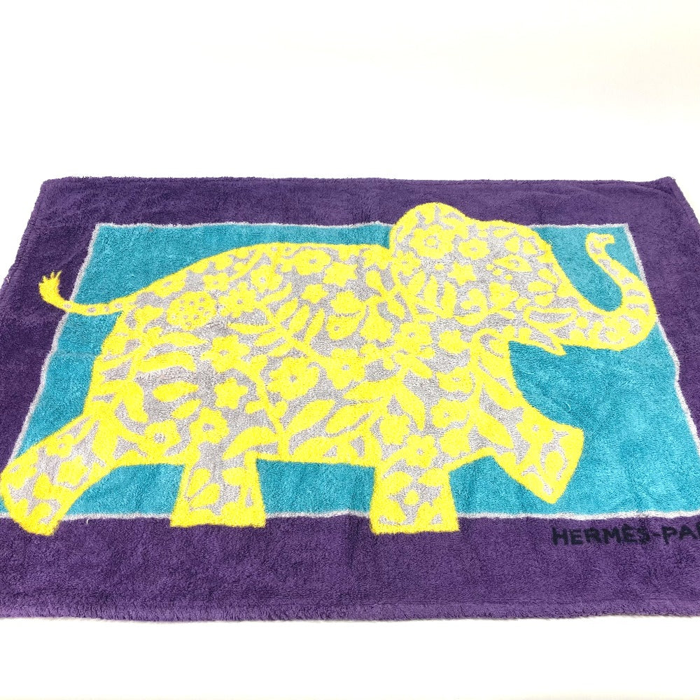 HERMES towel cotton purple Bath towel Interior Throw Blanket