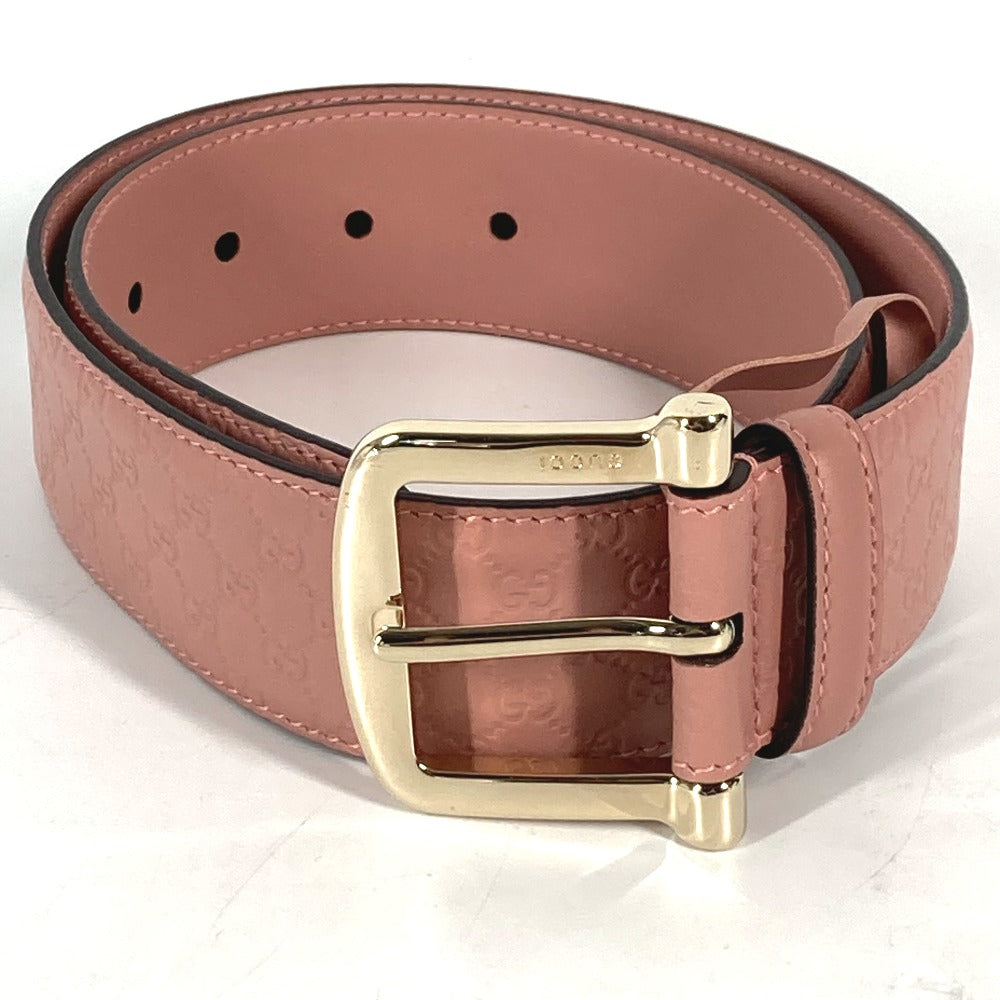 GUCCI belt 281548 leather pink Micro Gucci Shima GG Women 70 Used