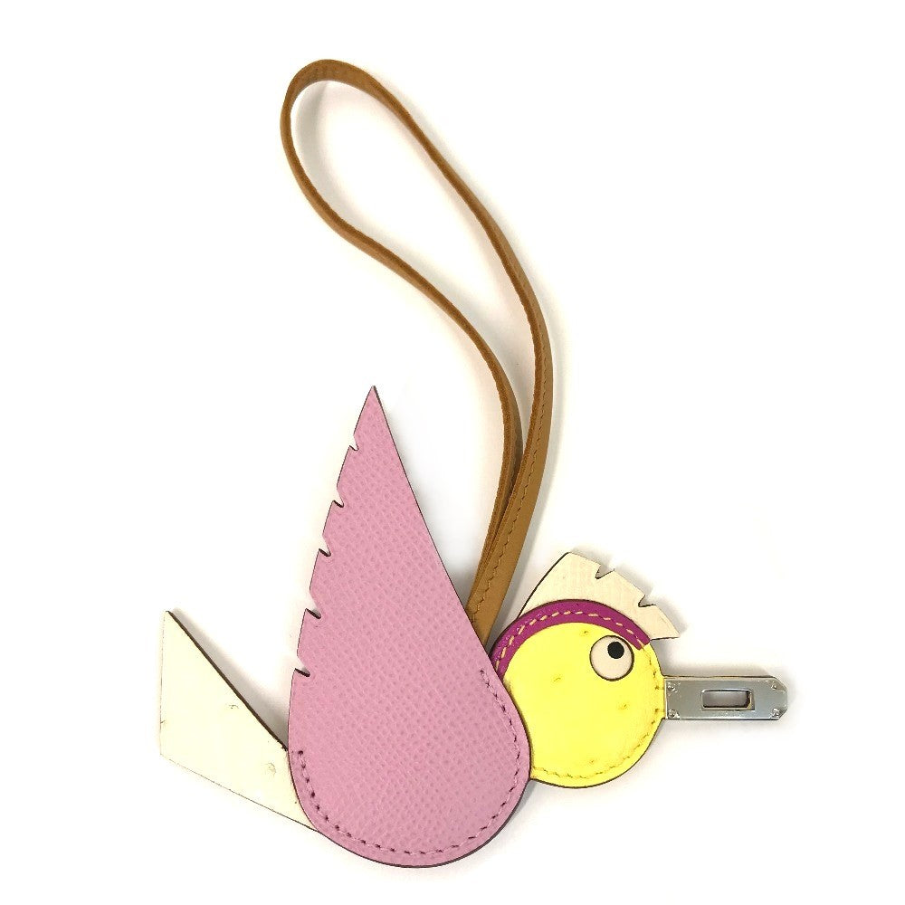 HERMES charm Epsom pink birdie charm Women Used