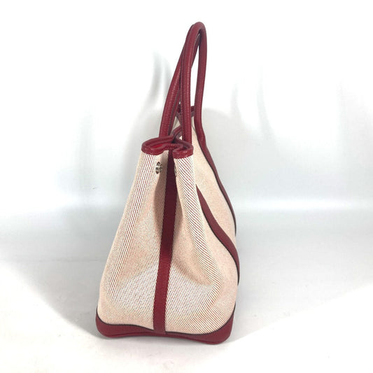 HERMES Tote Bag Toile H, Negonda Red type Shoulder Bag Shoulder Bag Garden party PM Women Used