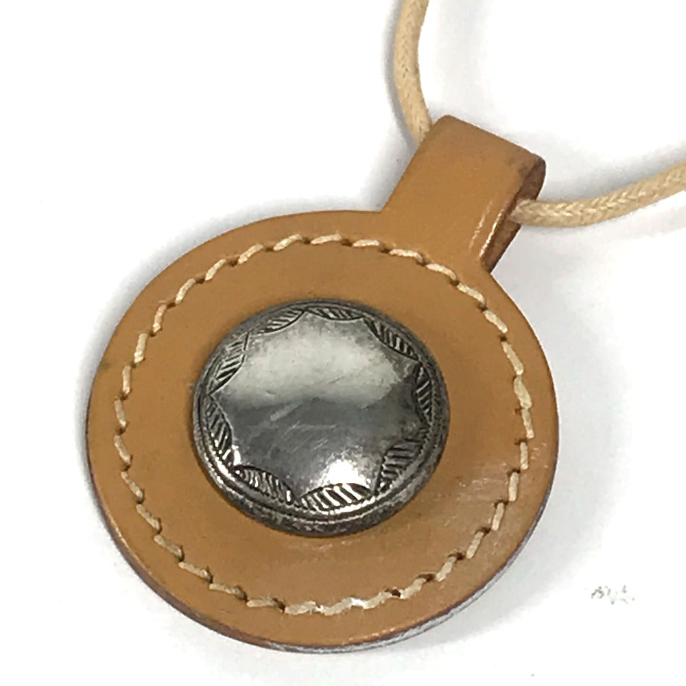 HERMES Necklace leather beige Touareg unisex(Unisex) Used
