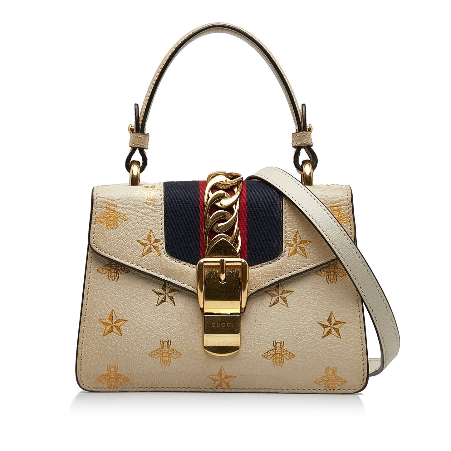 GUCCI Mini Sylvie Bee Star Top Handle Bag