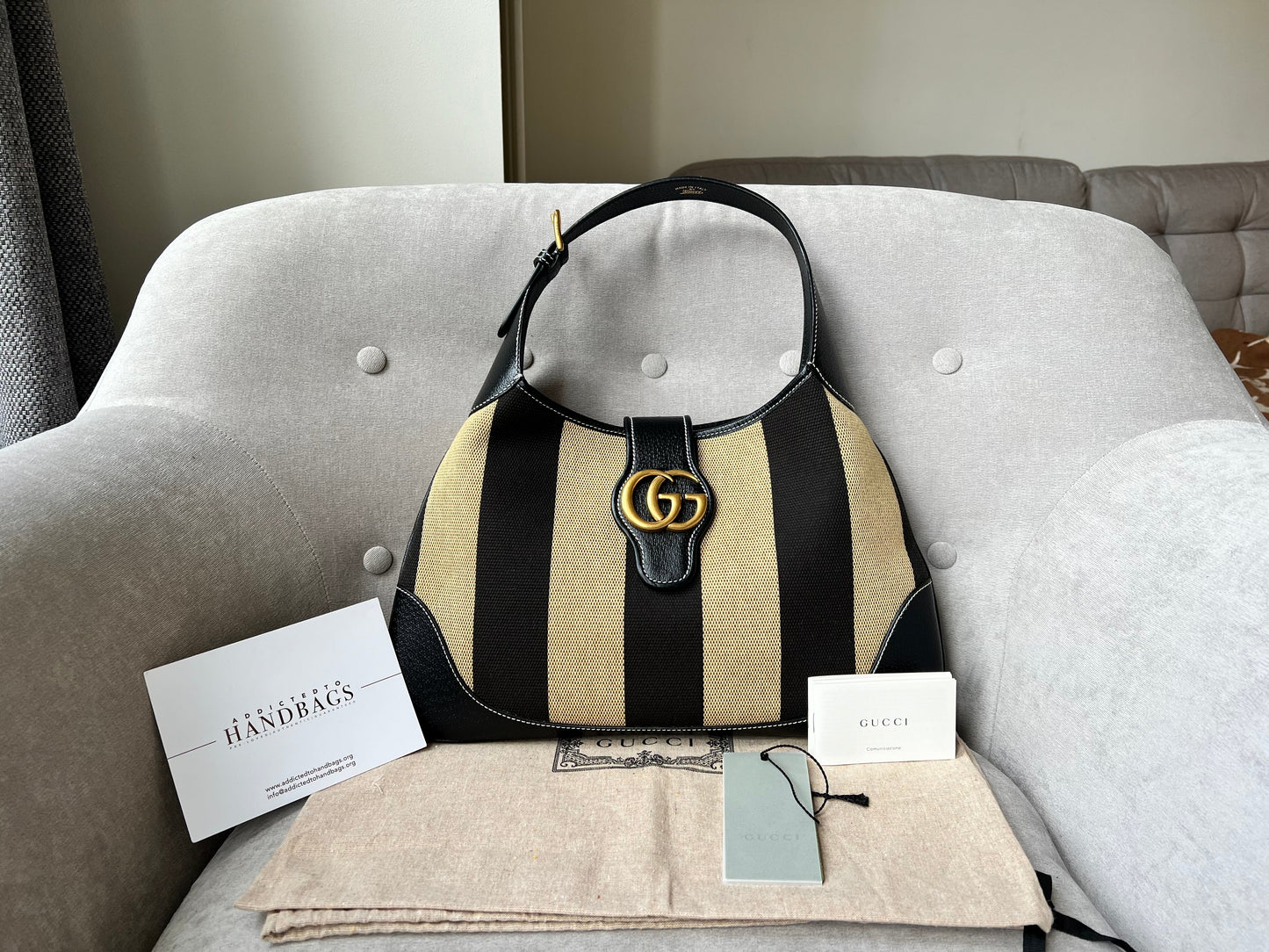 Gucci Stripe Medium Aphrodite Shoulder Bag (RRP £1400)