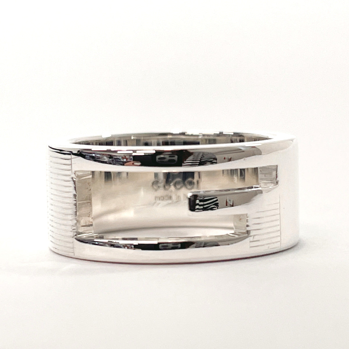 GUCCI Ring Silver925 Silver Branded Cutout G