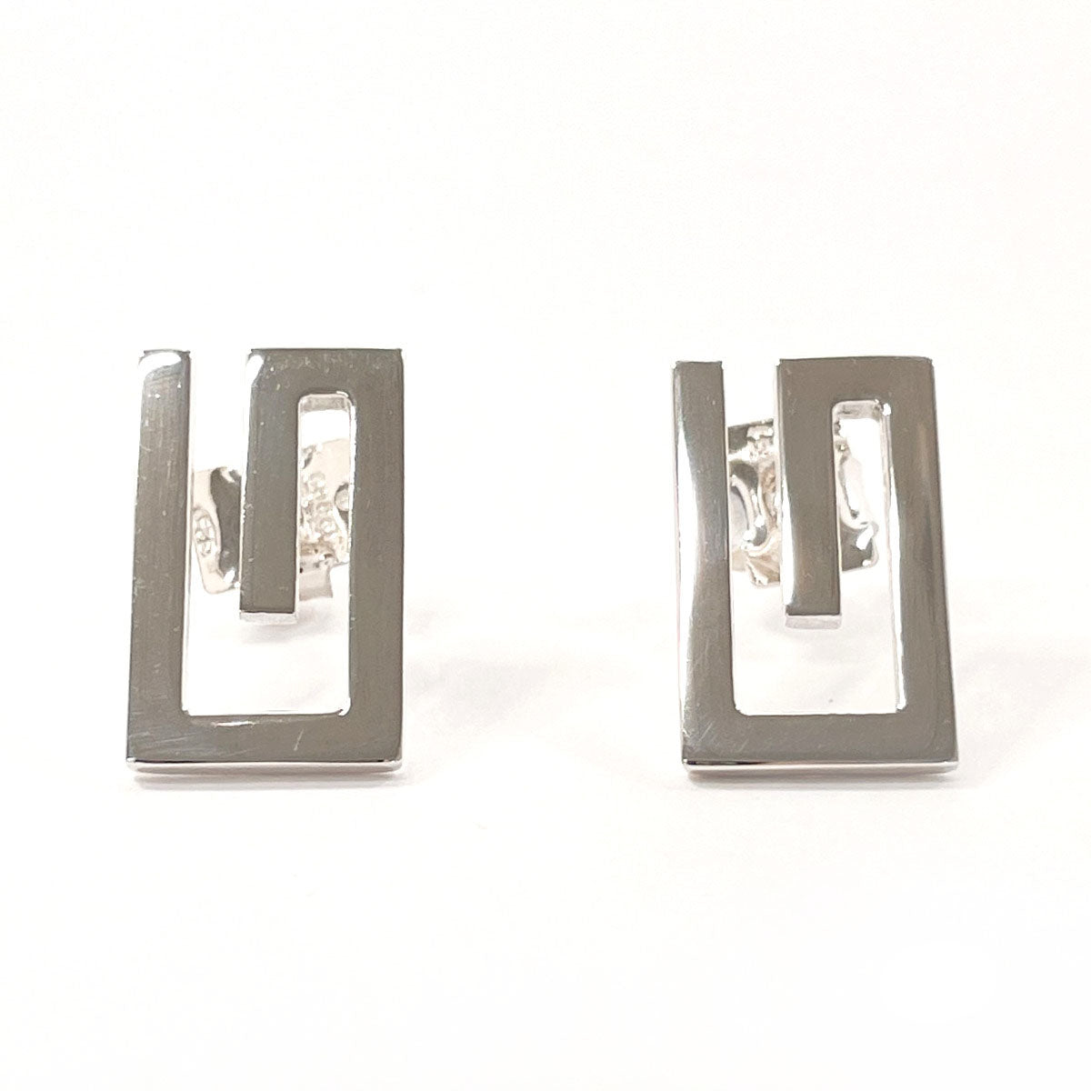 GUCCI Pierce Silver925 Silver G logo square Women Used