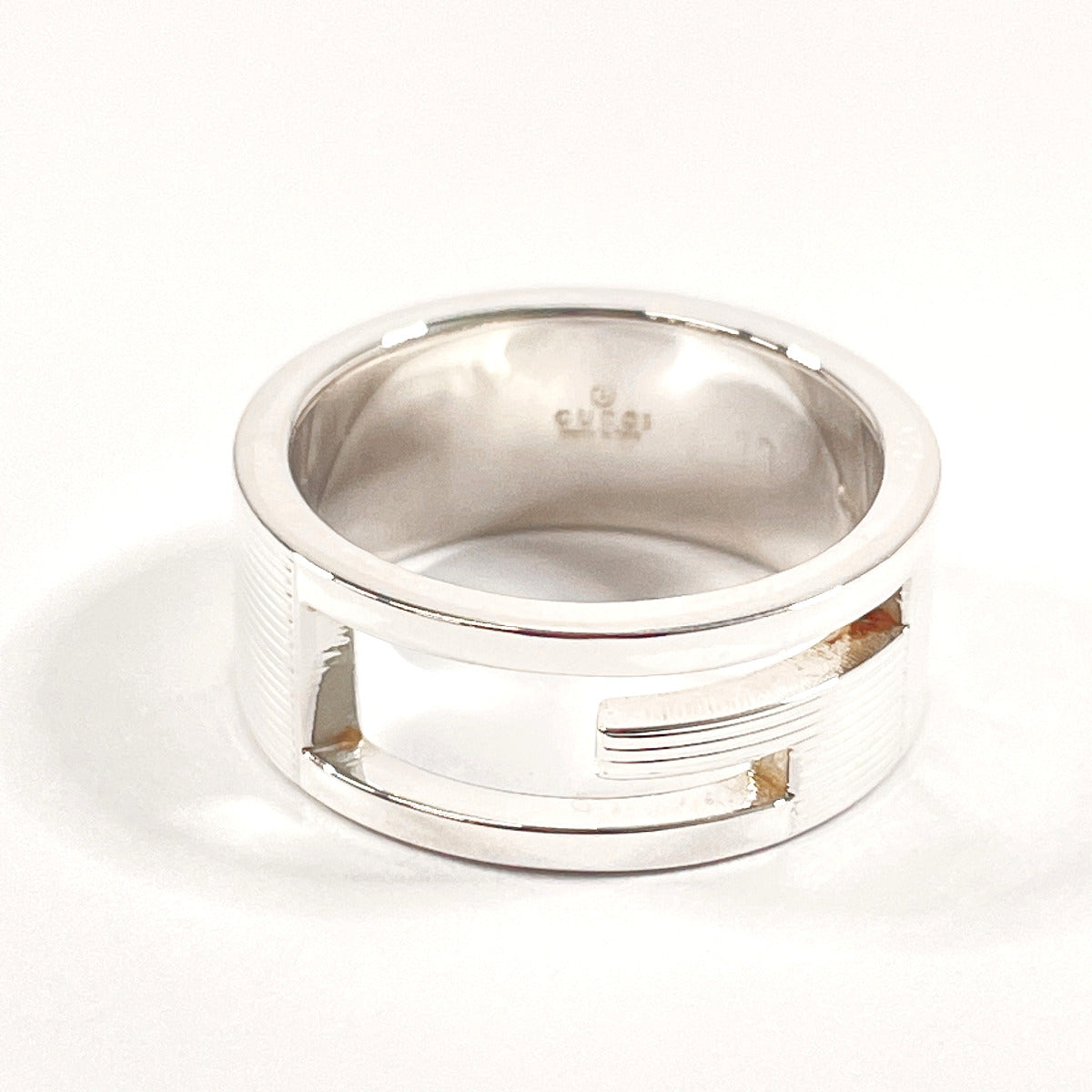 GUCCI Ring Silver925 Silver Branded Cutout G