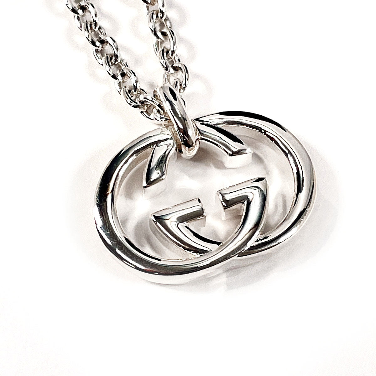 GUCCI Necklace Silver925 Silver GGSilver Brit Interlocking G mens(Unisex) Used