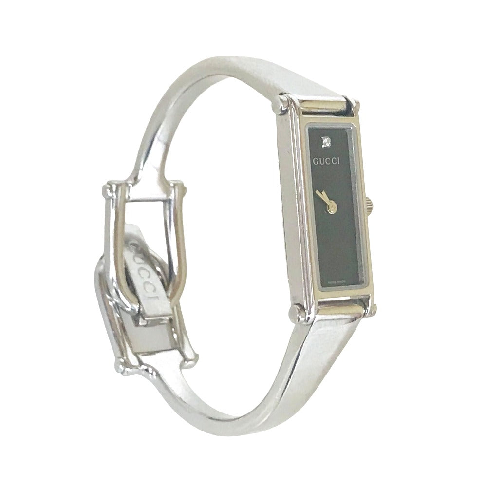 GUCCI Watches Quartz 11115185 Stainless Steel Silver 1P with diamond black dial
