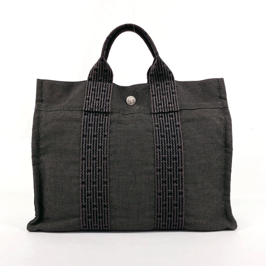 HERMES Tote Bag canvas gray Her Line Tote PM