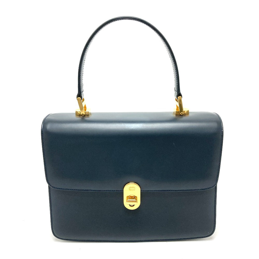 GUCCI Handbag 000.109.0121 leather Navy turn lock sideline Handbag Women Used