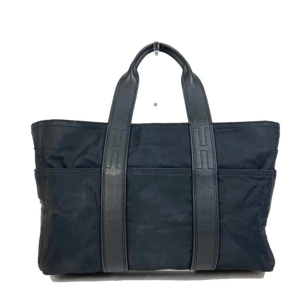 HERMES Handbag Nylon / leather black Akapu Luco MM Tote Bag