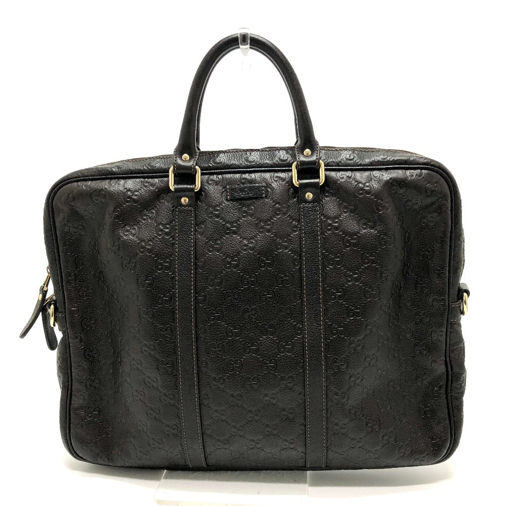 GUCCI Briefcase 201480 leather Brown Sima line Handbag mens Used