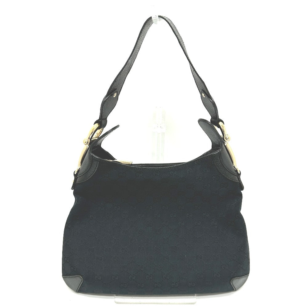 GUCCI Handbag 145826 GG canvas / leather black GG Horsebit Women Used