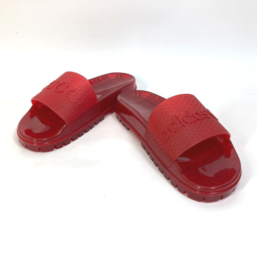 GUCCI Sandals 721229 rubber Red logo shoes clear slide Women 9 Used