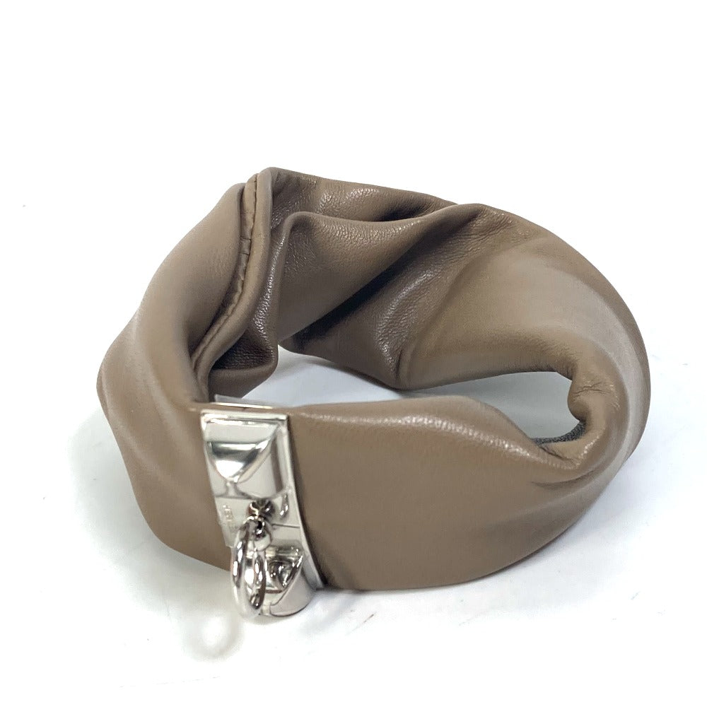 HERMES bracelet leather Brown accessories medor Torsado Women Used