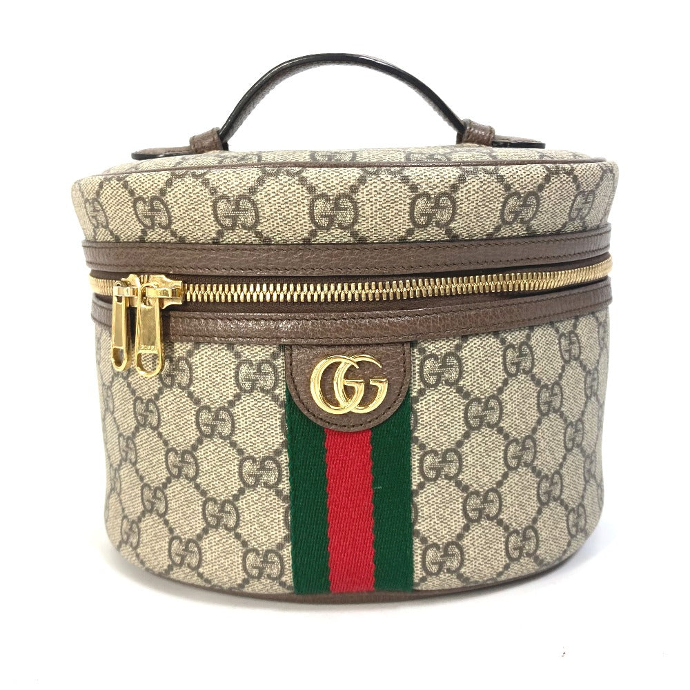 GUCCI Vanity bag 611001 GG Supreme Canvas beige Sherry line Ophidia GG Women Used