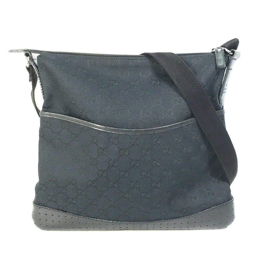 GUCCI Shoulder Bag 145857 GG canvas black GG Women Used
