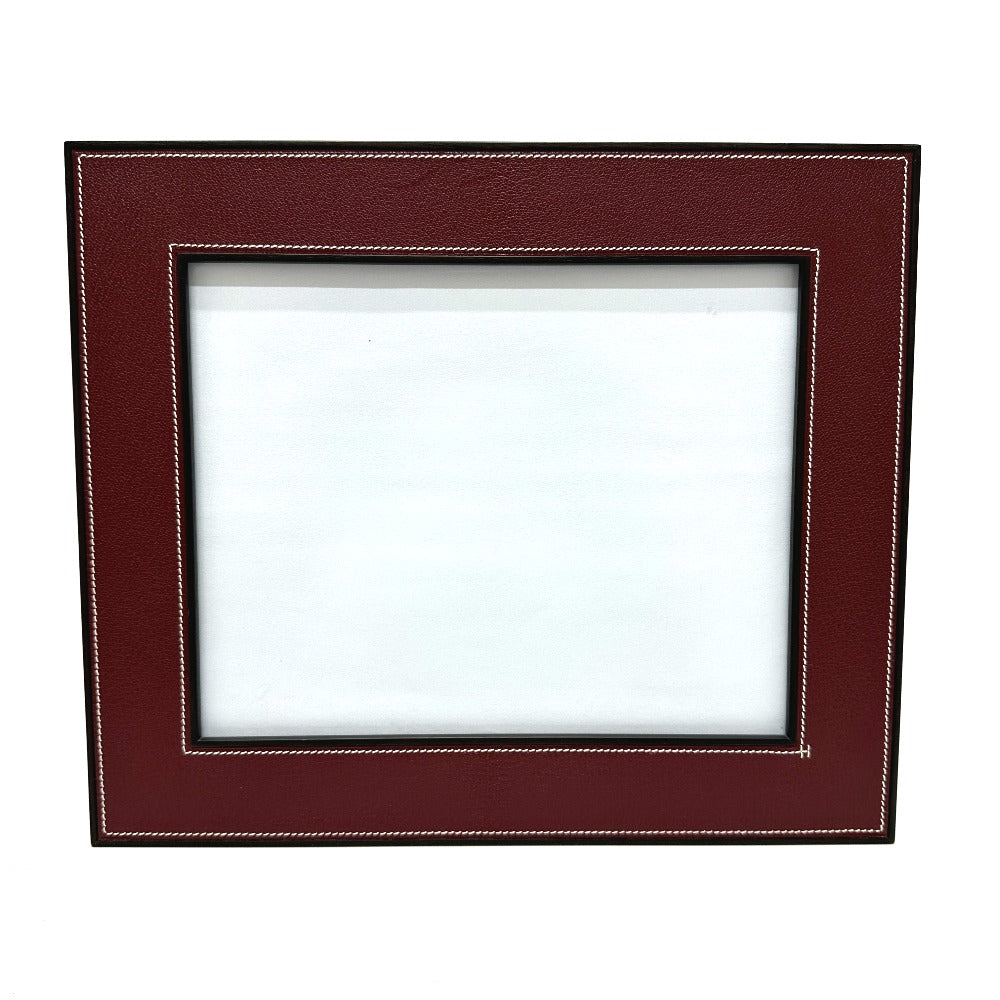 HERMES Photo frame leather Bordeauxtype Playard GM