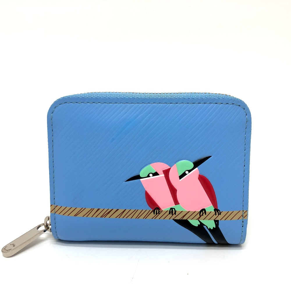 LOUIS VUITTON Coin case Epi Leather blue Epi Zippy coin purse Women Used