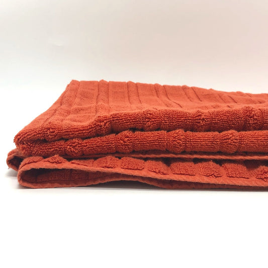 HERMES towel cotton Orange labyrinth