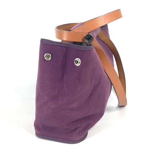 HERMES Tote Bag Leather / canvas purple Kabak Elan PM Women Used