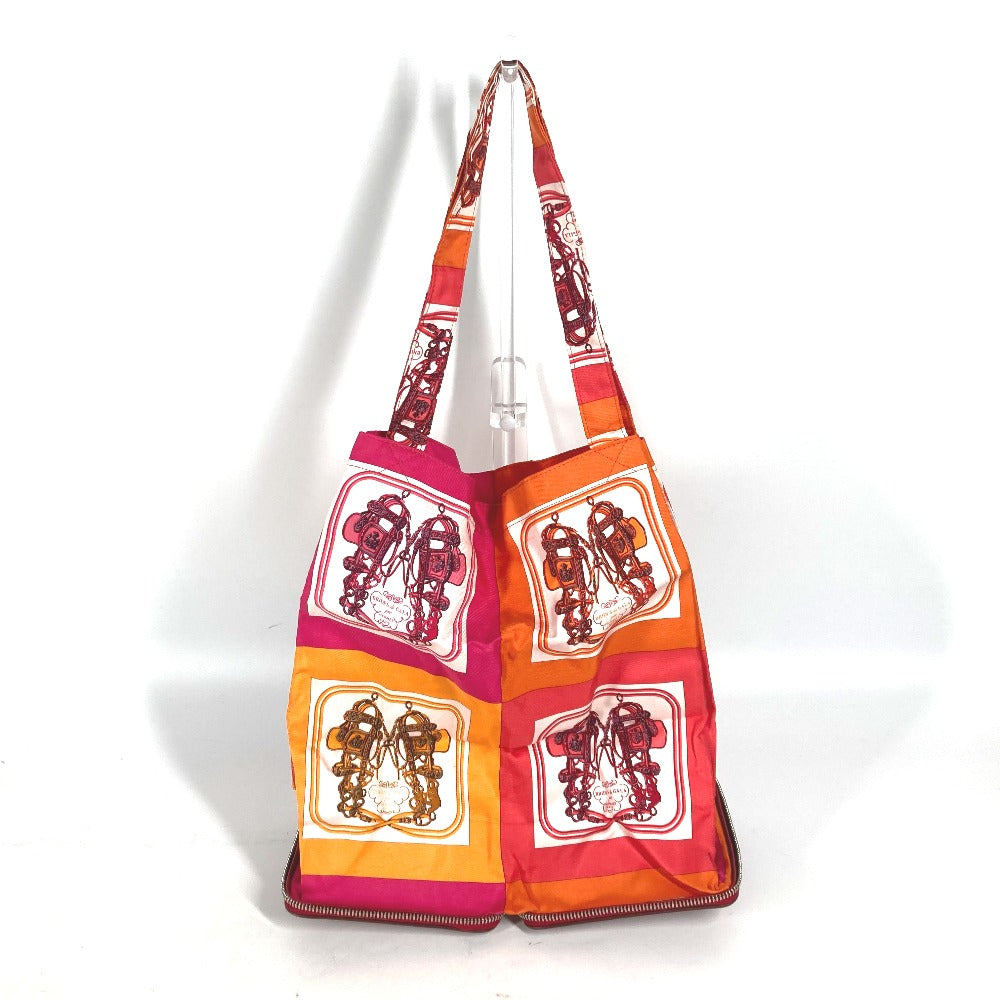 HERMES Handbag Buffel skipper Red Bags Eco Bags Folding Silky pop Women Used