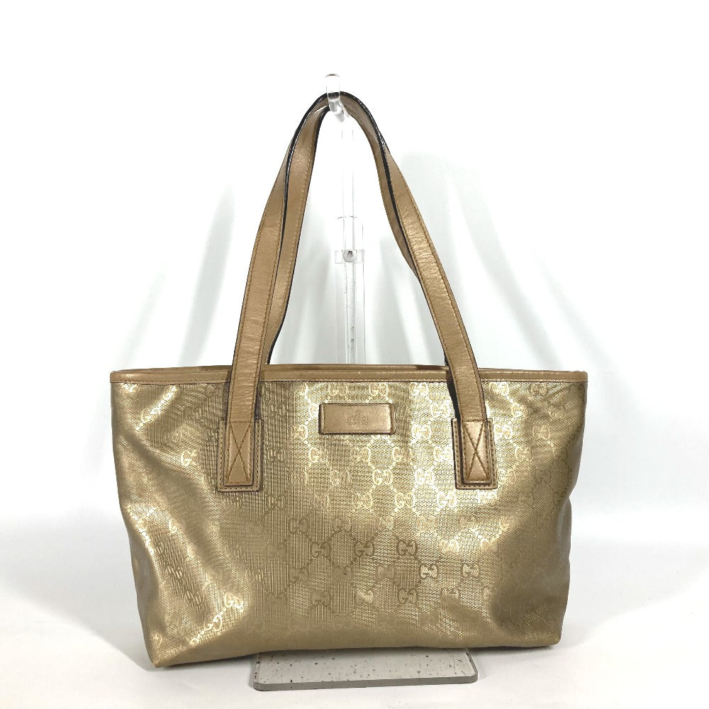 GUCCI Shoulder Bag 211138 PVC/Leather, GG Imprime gold GG Implication mens Used
