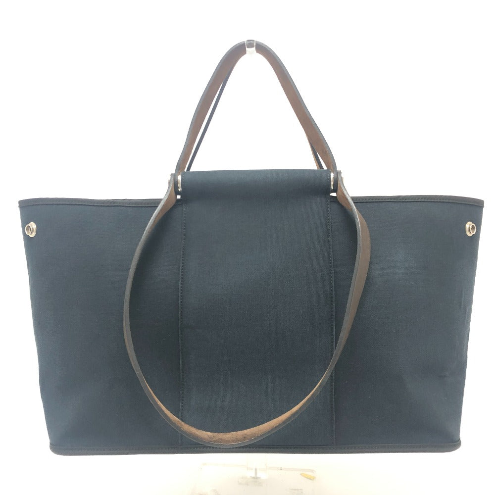 HERMES Tote Bag Leather / canvas black Kavac Elan PM Women Used