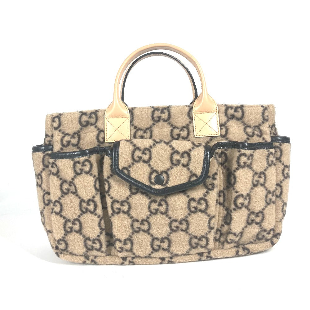 GUCCI Handbag 628159 Wool, Leather beige Chilled license GG Kids Used