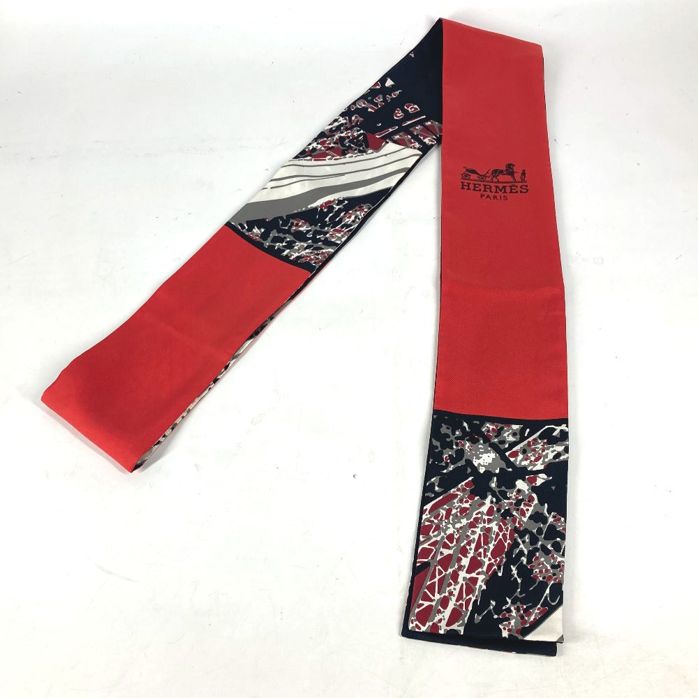 HERMES scarf silk Red Maxi Twilly Twilly