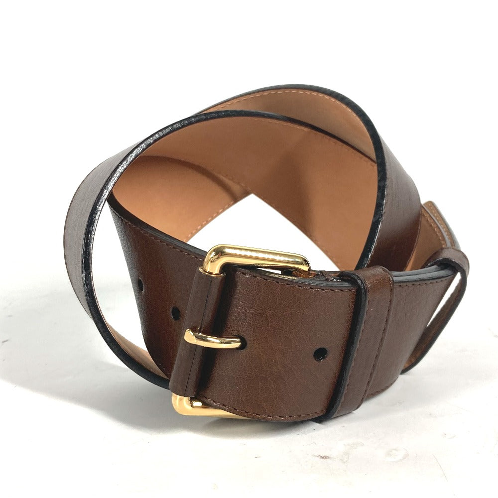 LOUIS VUITTON belt leather Brown 36
