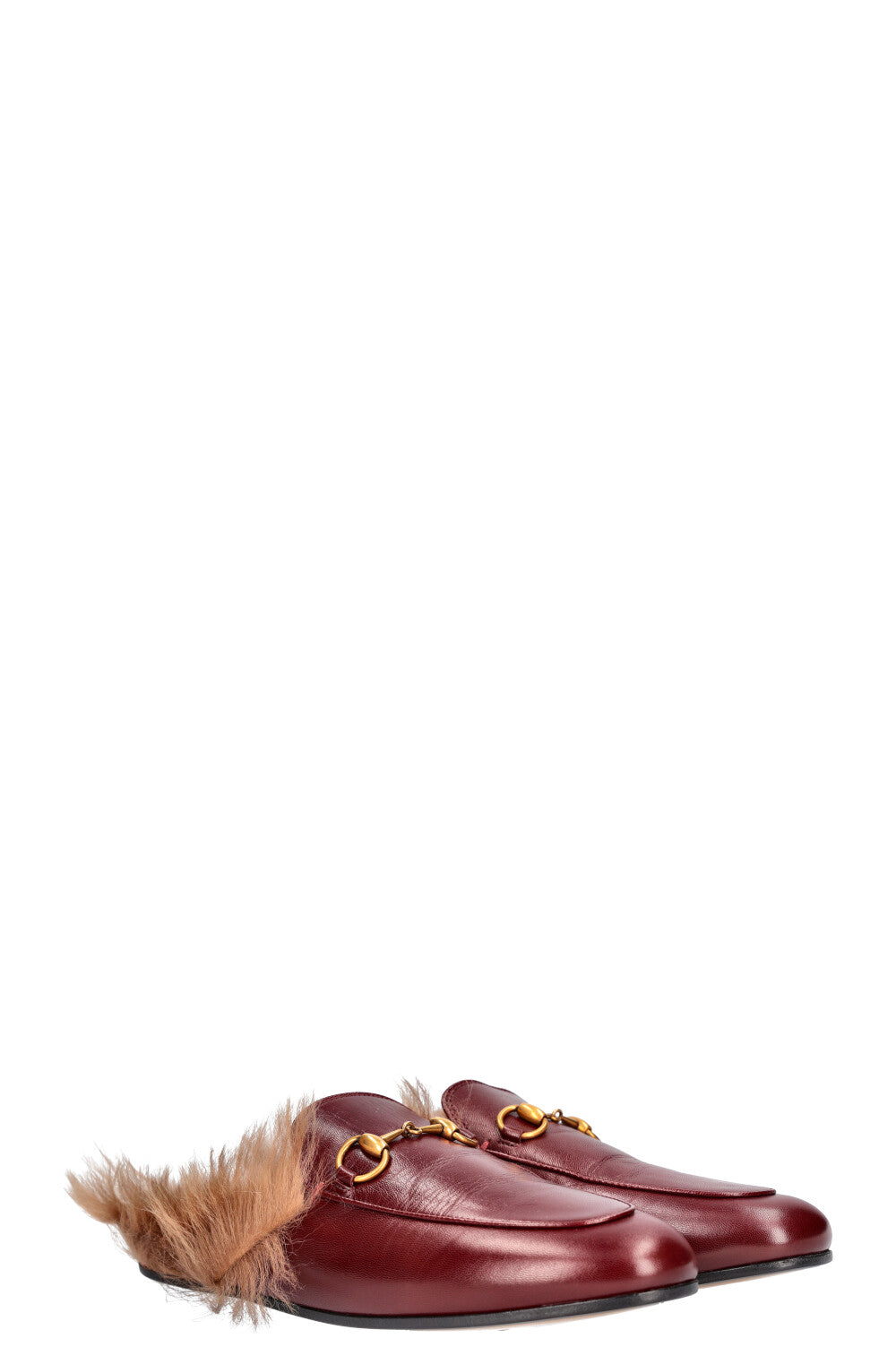 GUCCI Princetown Flats Burgundy