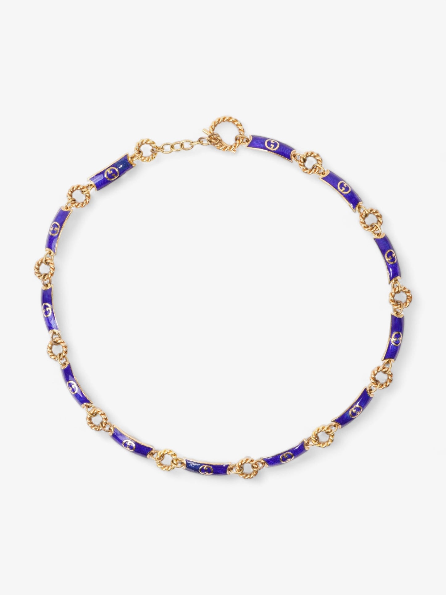 Gucci Interlocking GG Chain Gold / Blue Base Metal
