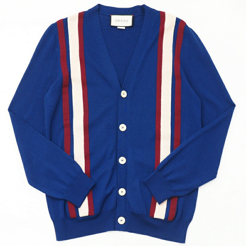 GUCCI knit 597800 knit Blue/Red/Ivory XS