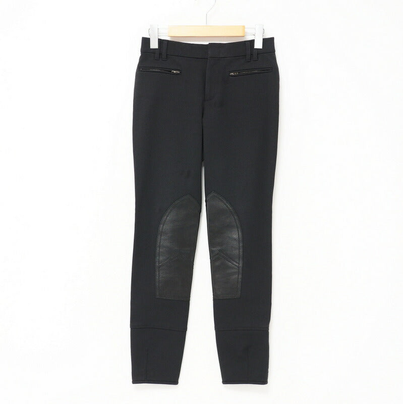 GUCCI Pants 386901 Stretch/Leather black 38