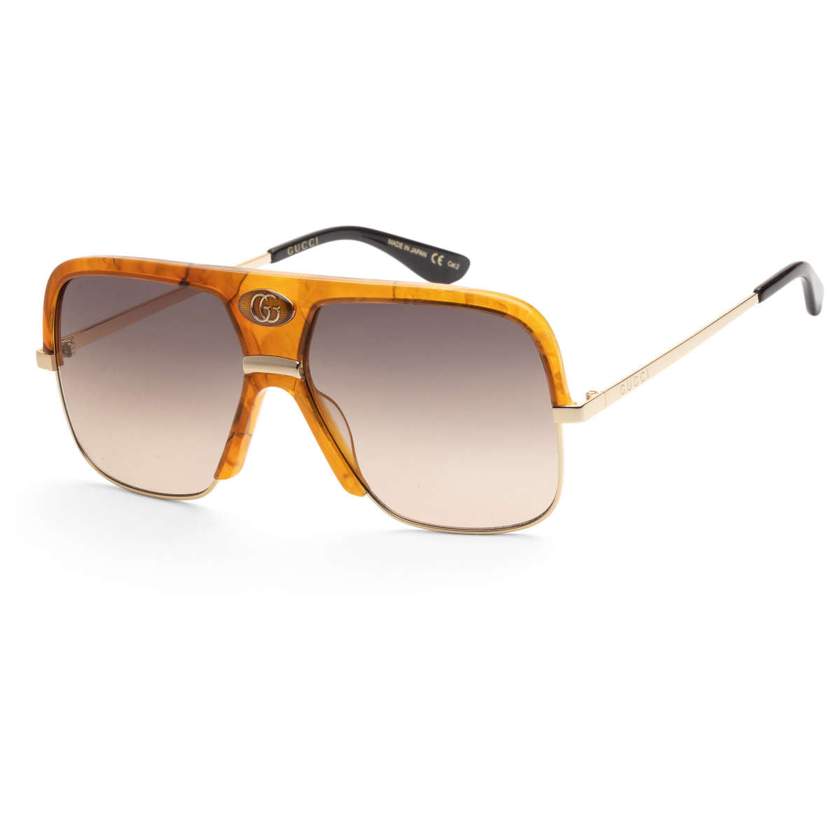 Gucci Aviator-Frame Metal / Acetate Sunglasses GG0478S-003 Women's