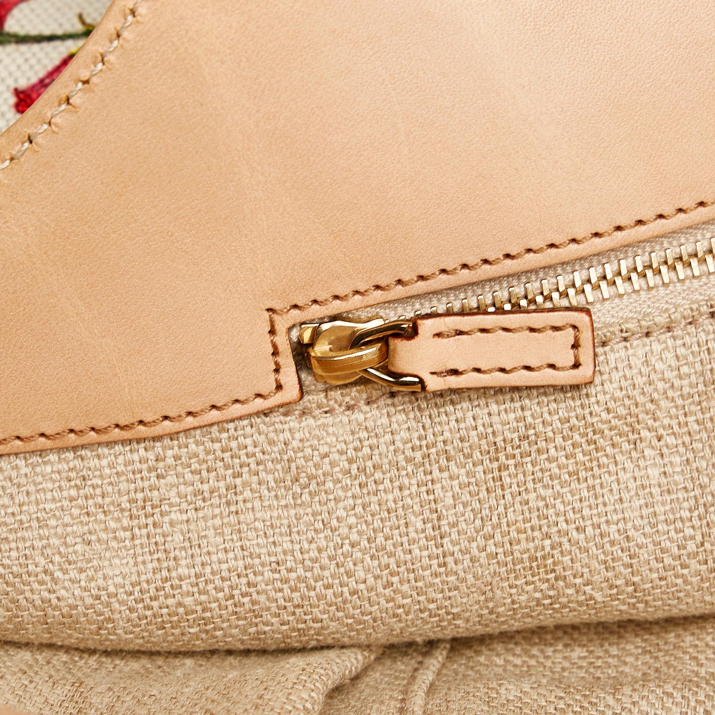 Gucci Bamboo Flora Canvas Handbag